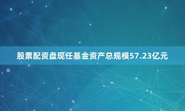 股票配资盘现任基金资产总规模57.23亿元