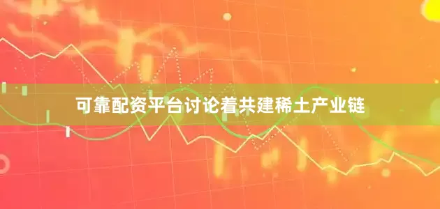 可靠配资平台讨论着共建稀土产业链